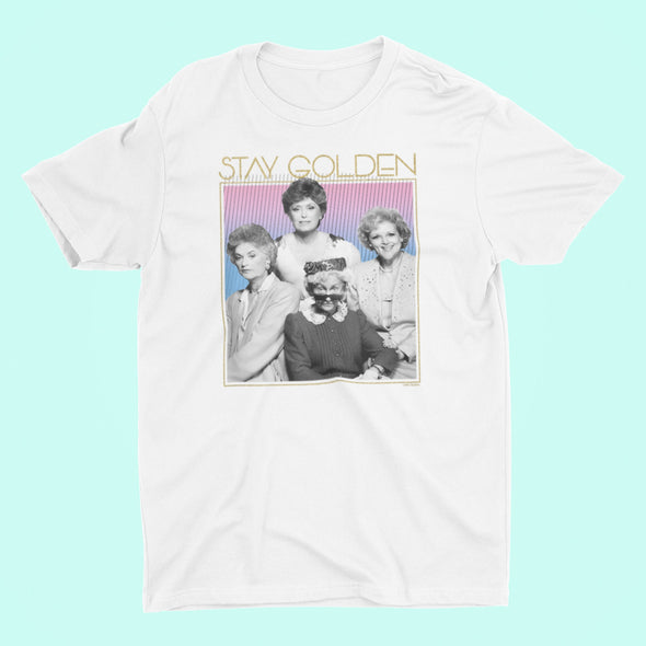 Gold retro stay golden shirt. Shirts, mugs, dog bandanas, hoodies, socks,  Golden girls tribute.