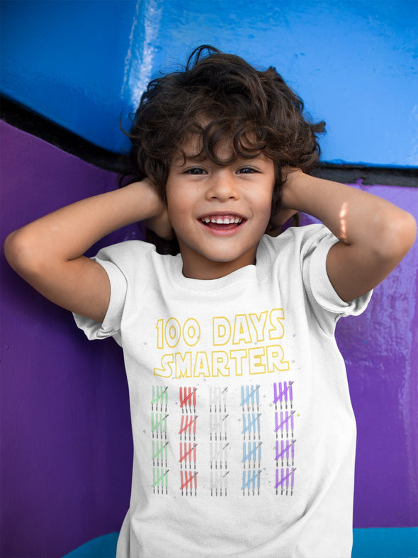 100 Days of School lightsaber shirt