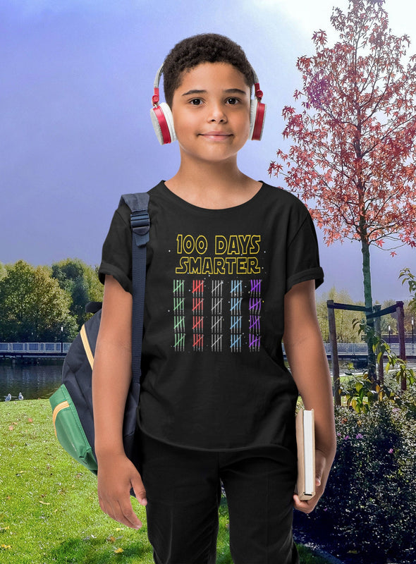 100 Days of School lightsaber shirt