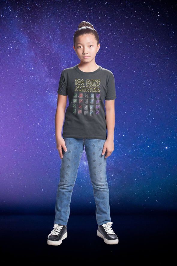 100 Days of School lightsaber shirt